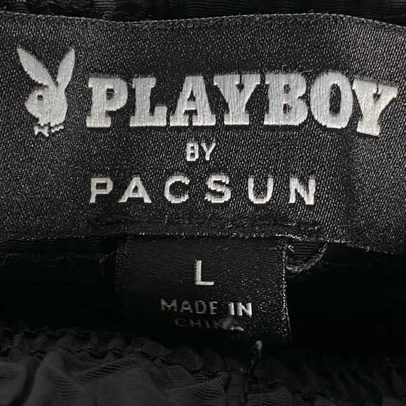 PacSun Playboy Swim Trunks Bathing Suit Black Size Large - Picture 5 of 5